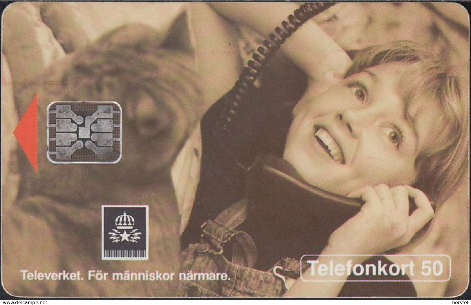 Schweden Chip 022 (60102/031) Girl On The Telephone - Cat - SC5 - 50 Units - C2C140858 - Schweden