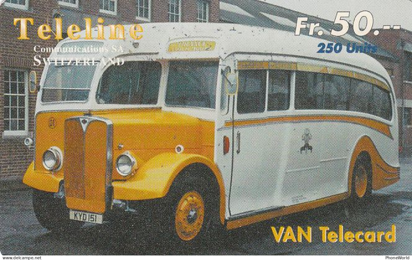 Swiss, Teleline  Van TC  Fr.50 '97 Coded!! Autobus, RR. - Switzerland