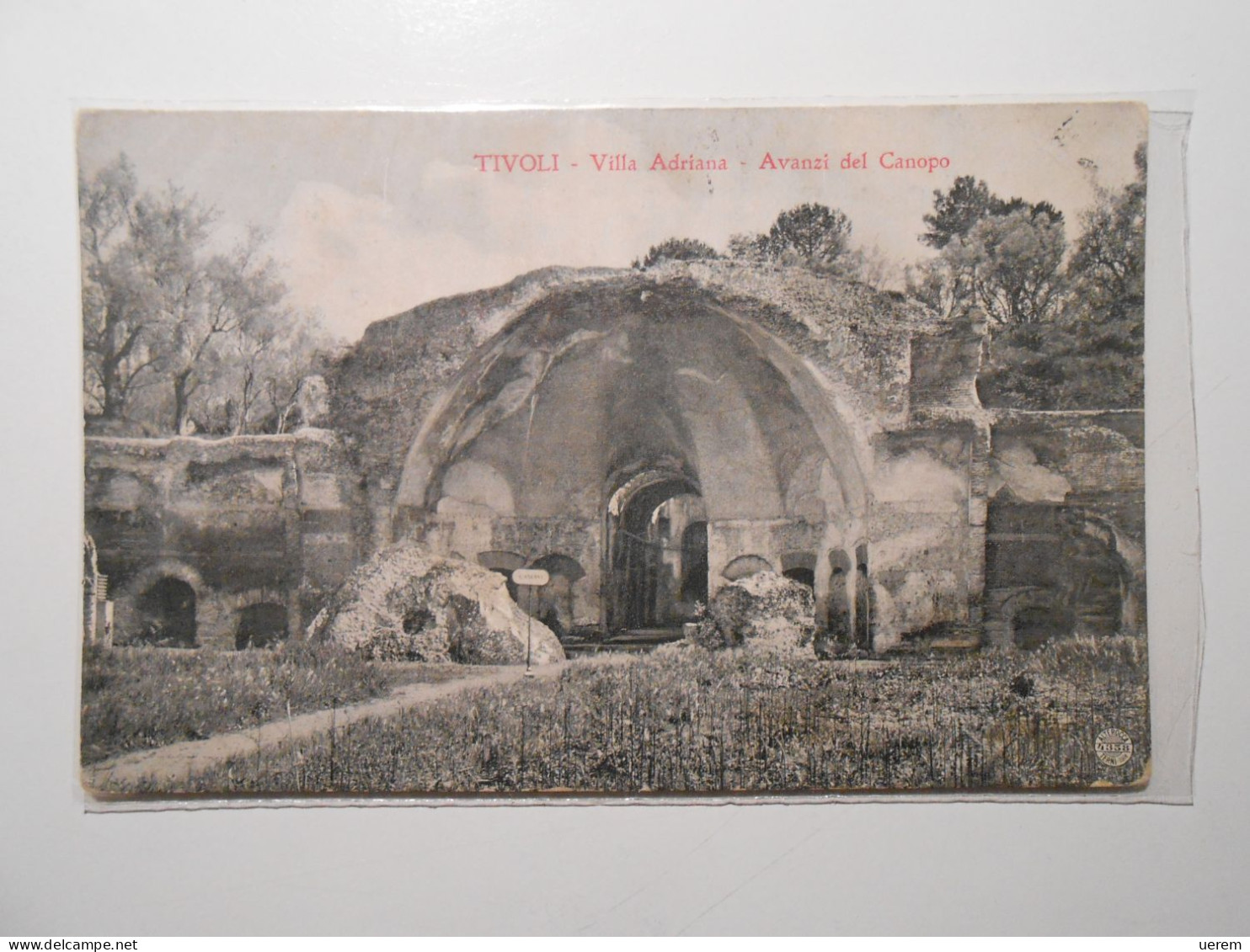 LAZIO ROMA TIVOLI VILLA ADRIANA AVANZI DEL CANOPO Formato Piccolo Viaggiata Nel 1908 Condizioni Buone - Tivoli