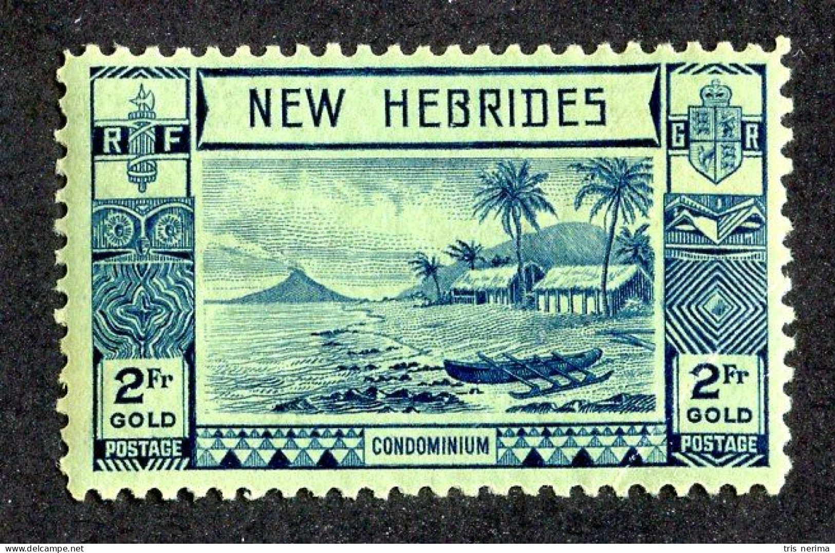 888 BCXX 1938 New Hebrides Br Scott #59 MLH* (offers Welcome) - Unused Stamps