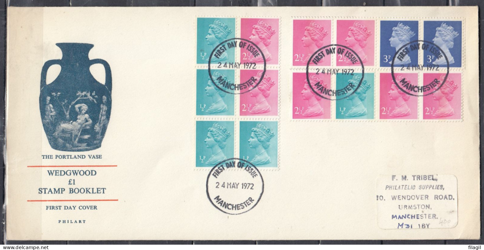 FDC Van First Day Of Issue Manchester - 1952-71 Ediciones Pre-Decimales