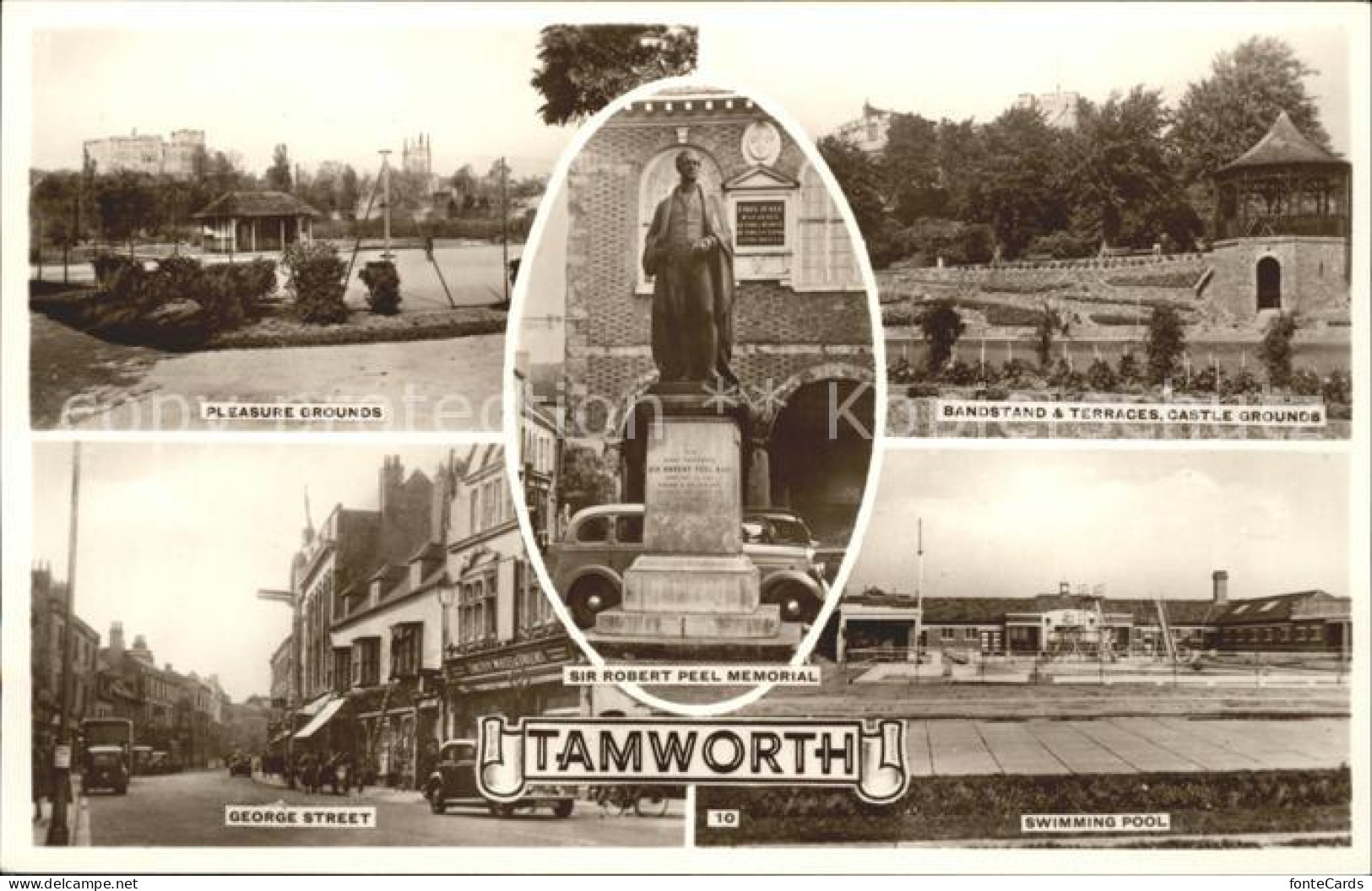 11732619 Tamworth Staffordshire Sir Robert Peel Memorial Pleasure Grounds Bandst - Andere & Zonder Classificatie