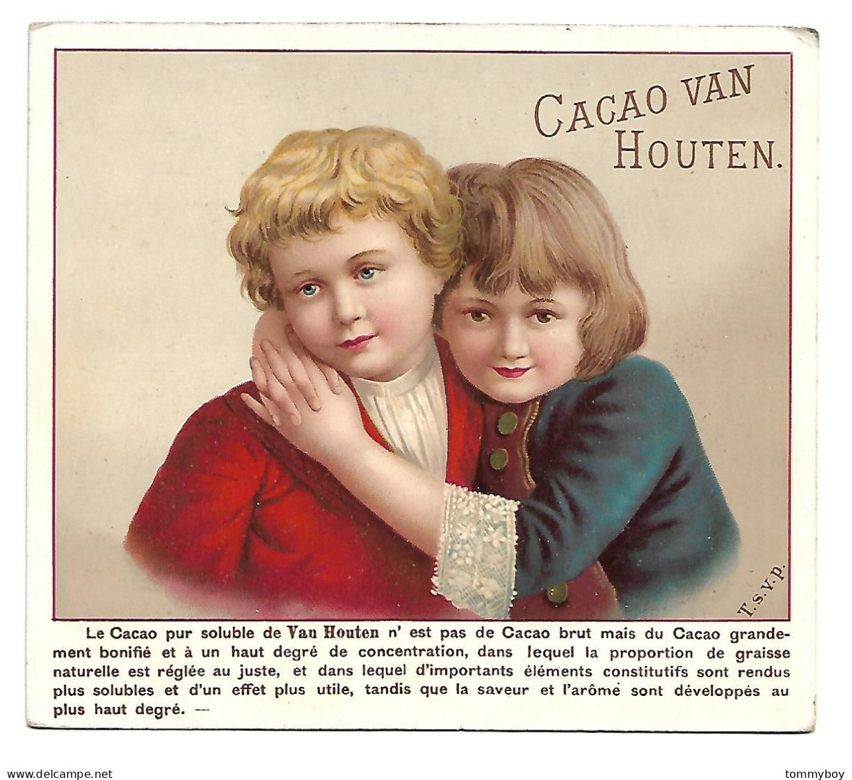 Chromo Cacao Van Houten (14,5 X 12,5 ) (light Pleat In Corner) - Van Houten
