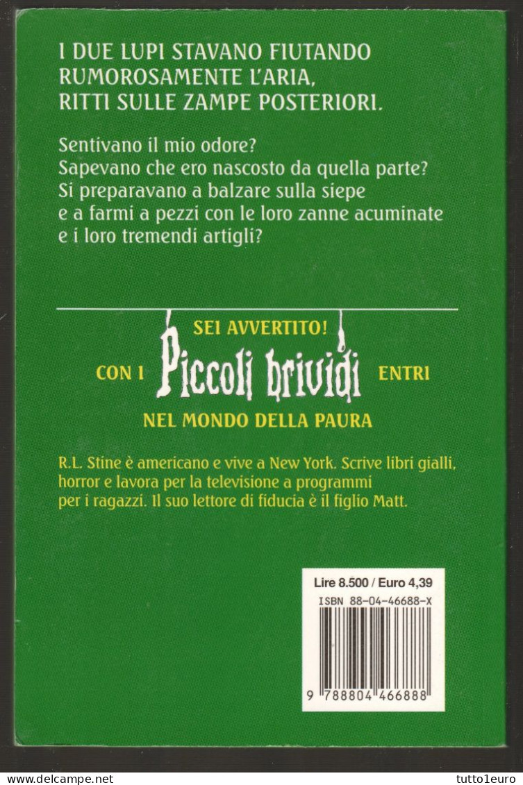 PICCOLI BRIVIDI - R. L. STINE - N° 60 - LA CASA DEI LUPI MANNARI - COMPLETO CON 8 ADESIVI - MONDADORI - Bambini E Ragazzi