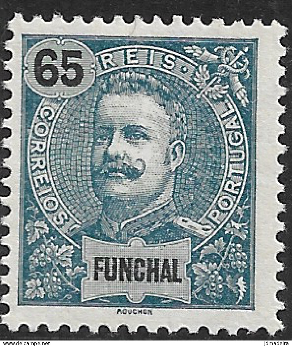 Funchal – 1898 King Carlos 65 Réis Mint Stamp - Funchal