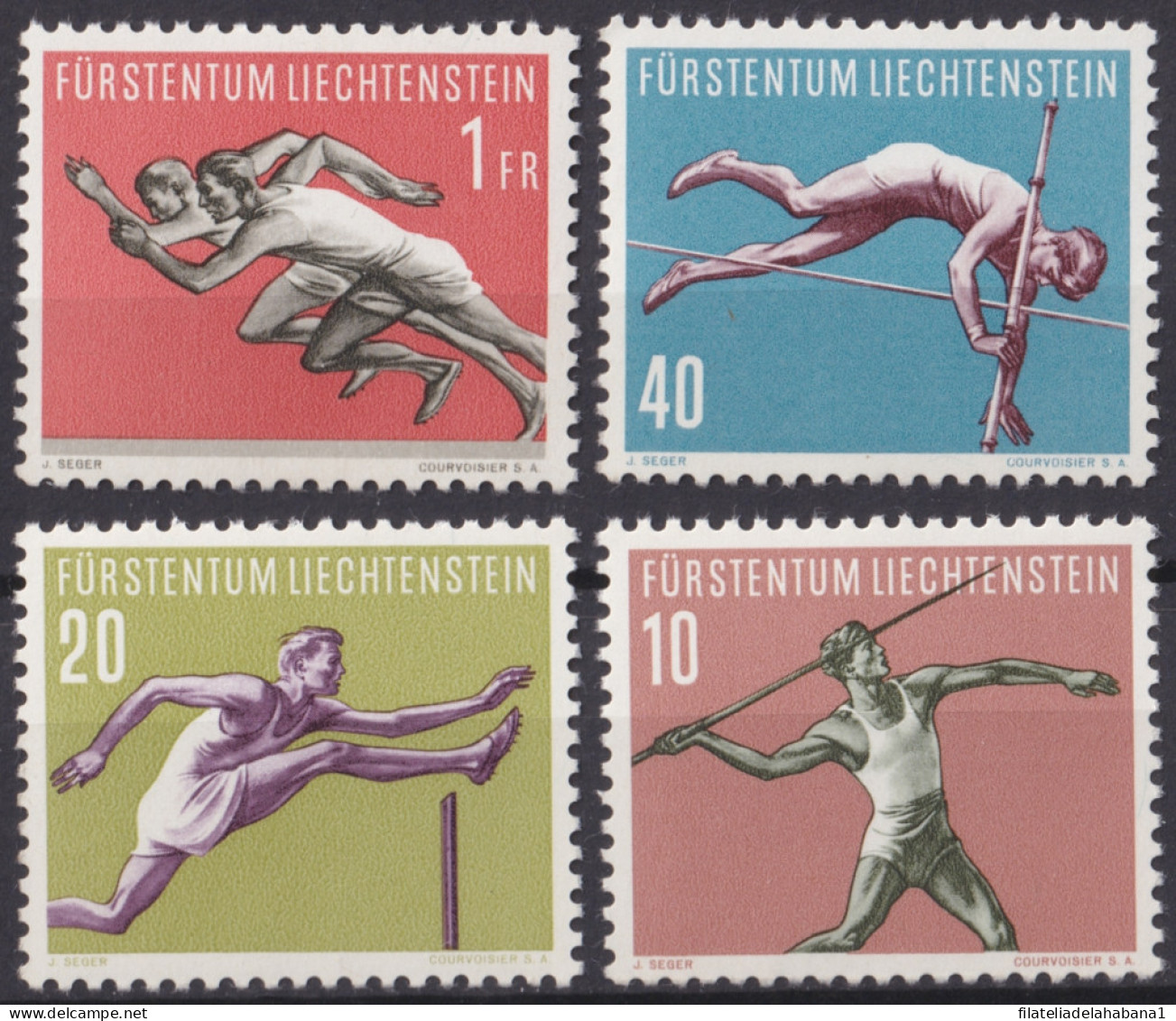 F-EX47321 LIECHTENSTEIN MNH 1956 SPORT ATHLETISM JAVELIN RUNNING - Ungebraucht