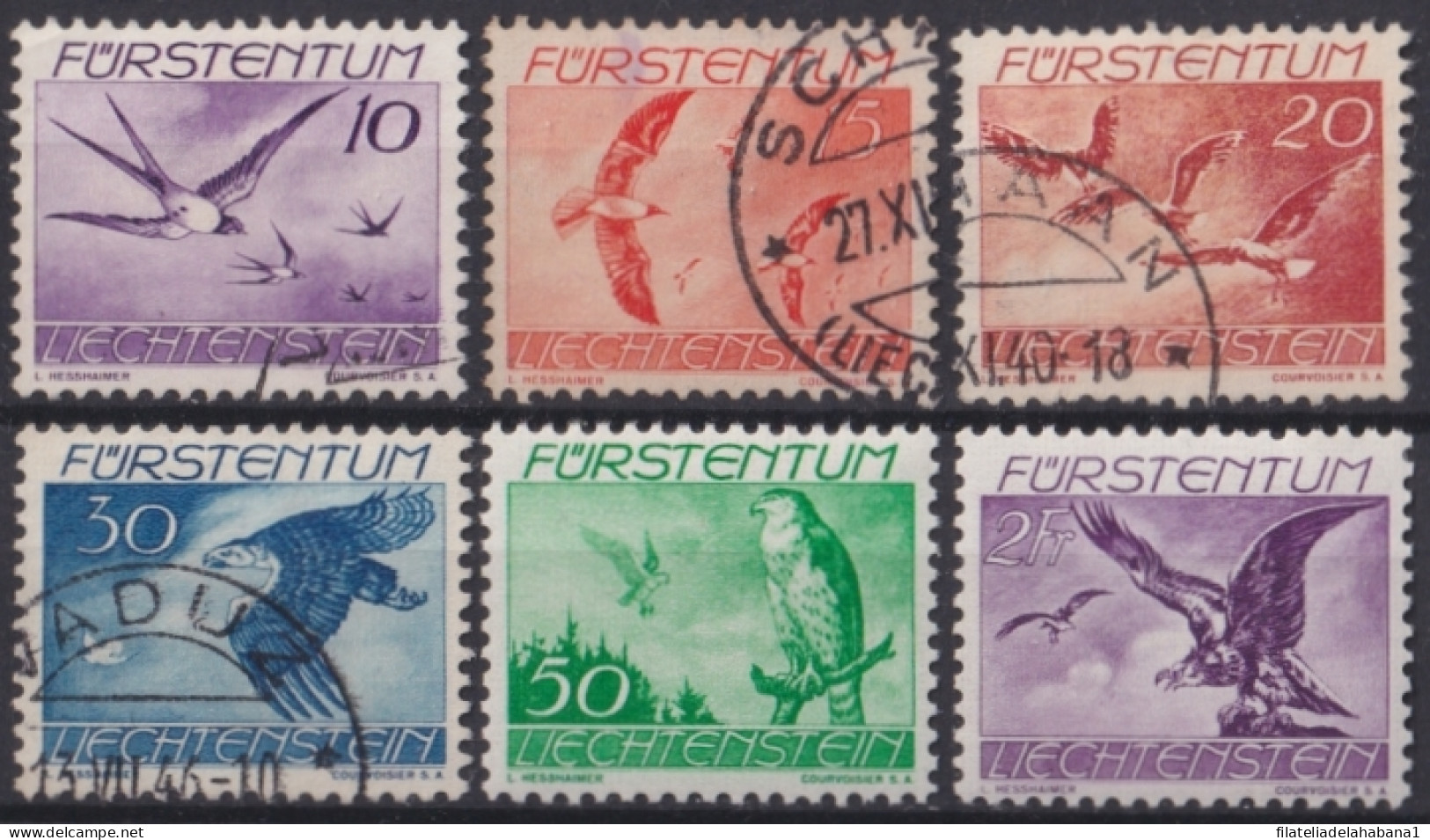 F-EX47346 LIECHTENSTEIN USED 1939 BIRD AVES PAJAROS.  - ...-1912 Precursores