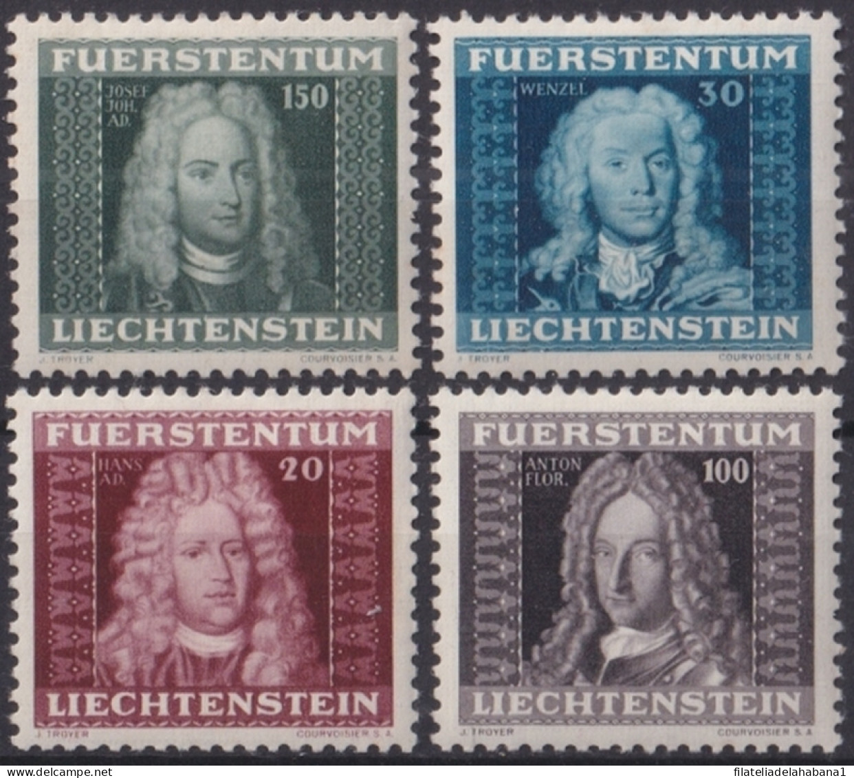 F-EX47437 LIECHTENSTEIN ORIGINAL GUM 1941 PORTRAIT ART PAINTING.  - ...-1912 Prephilately