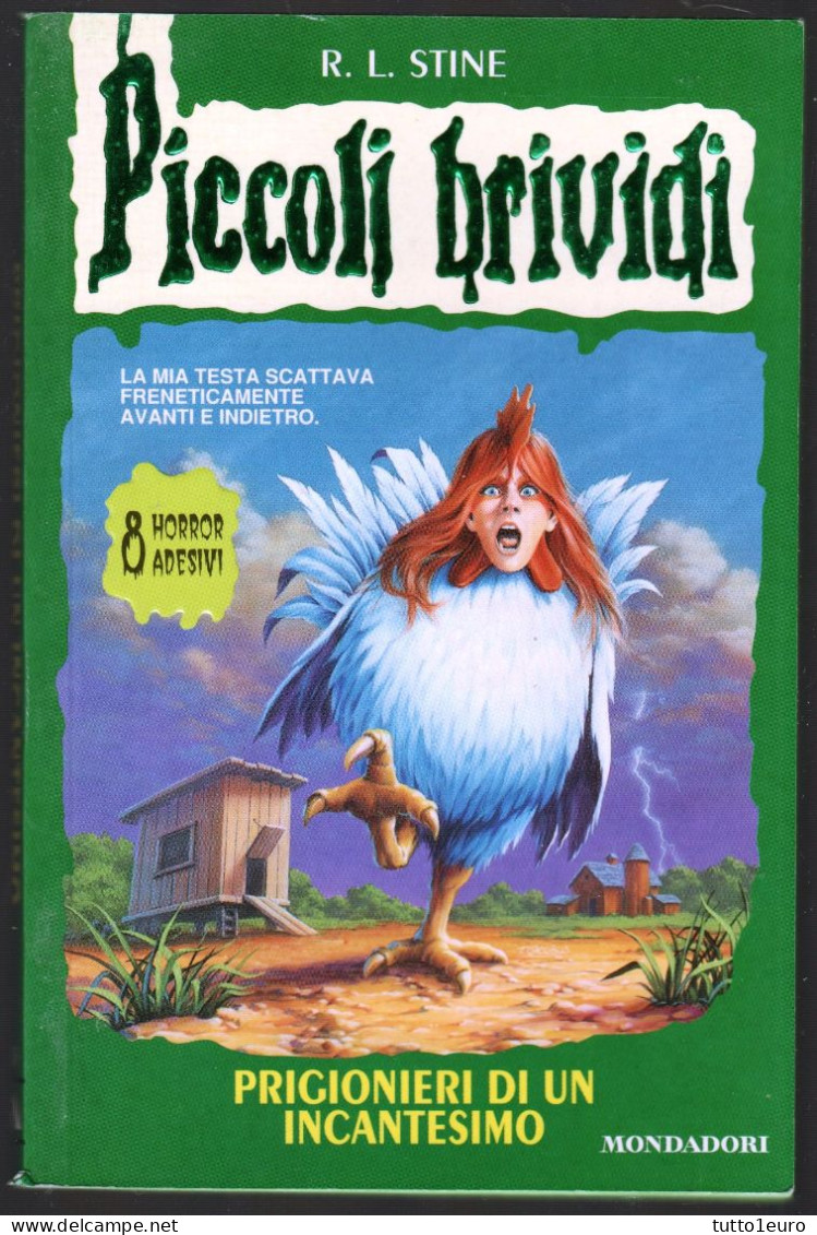 PICCOLI BRIVIDI - R. L. STINE - N° 53 - PRIGIONIERO DI UN INCANTESIMO - COMPLETO CON 8 ADESIVI - MONDADORI - Kinder Und Jugend