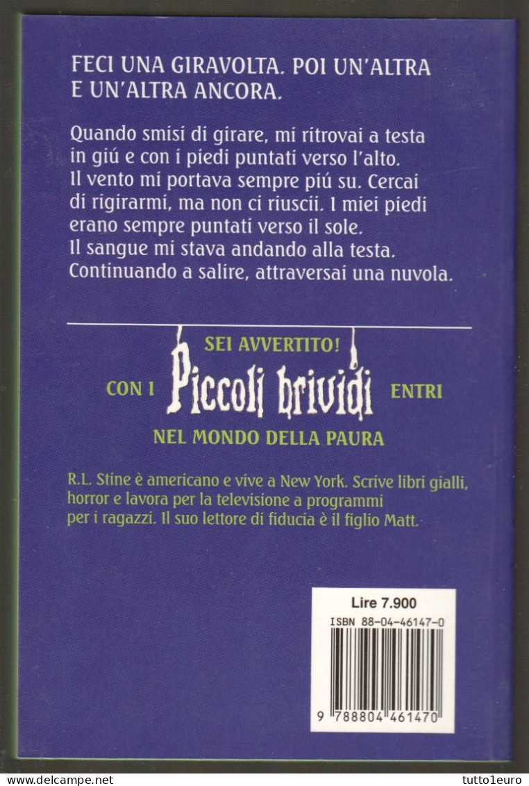 PICCOLI BRIVIDI - R. L. STINE - N° 52 - IL RAGAZZO VOLANTE - COMPLETO CON 8 ADESIVI - MONDADORI - Kinder Und Jugend