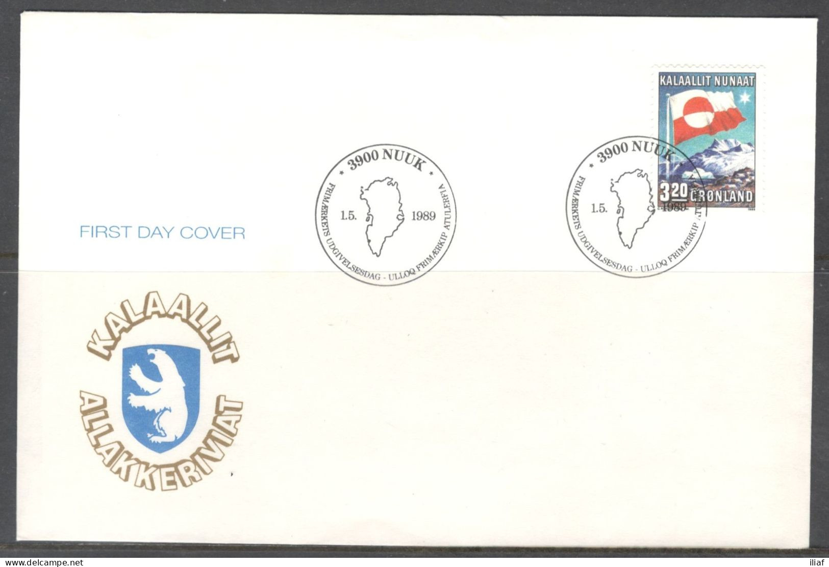 Greenland. FDC Sc. 200.   10th Anniversary Of Greenland Home Rule.  FDC Cancellation On FDC Cover - FDC