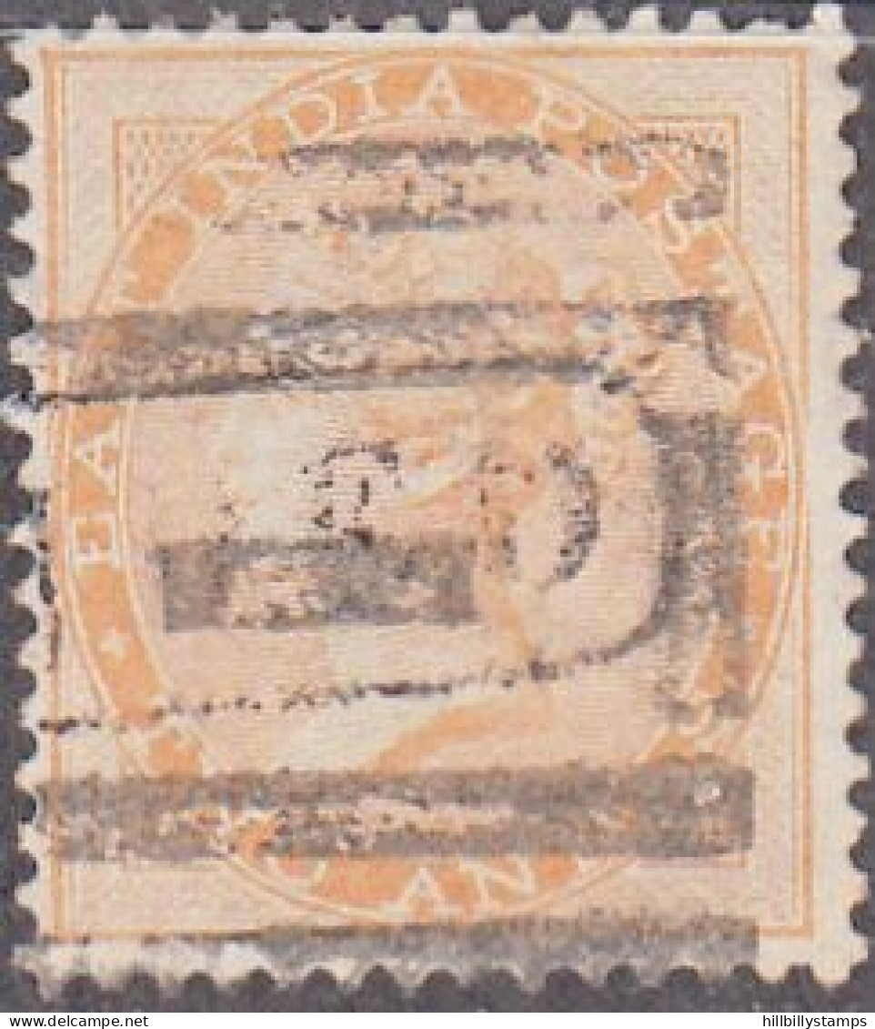 INDIA  SCOTT NO 23 C  USED  YEAR  1865 - 1858-79 Kolonie Van De Kroon