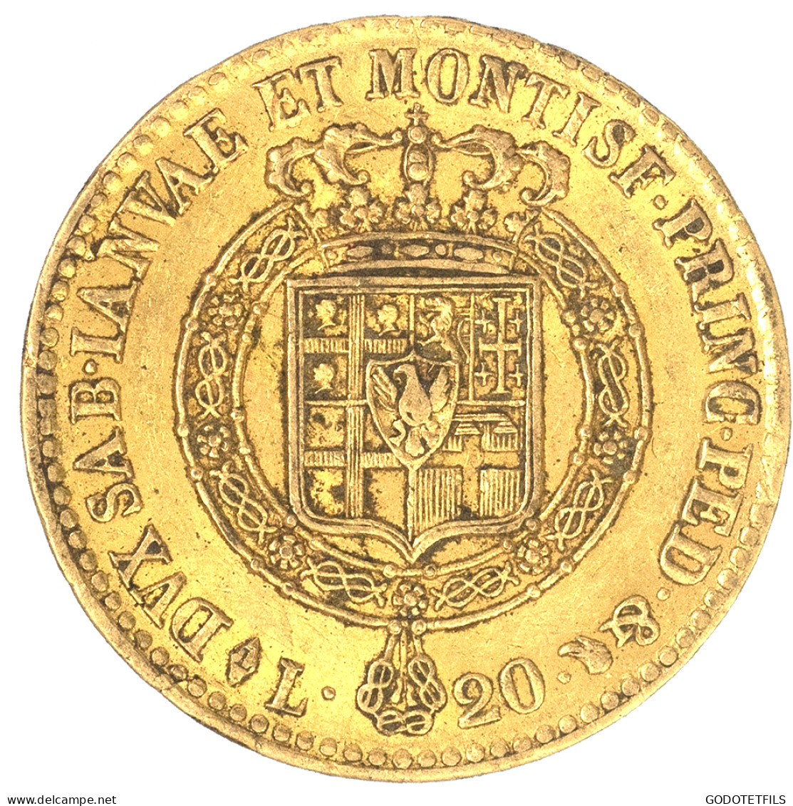 Italie-Victor Emmanuel I-20 Lire 1820 Turin - Italian Piedmont-Sardinia-Savoie