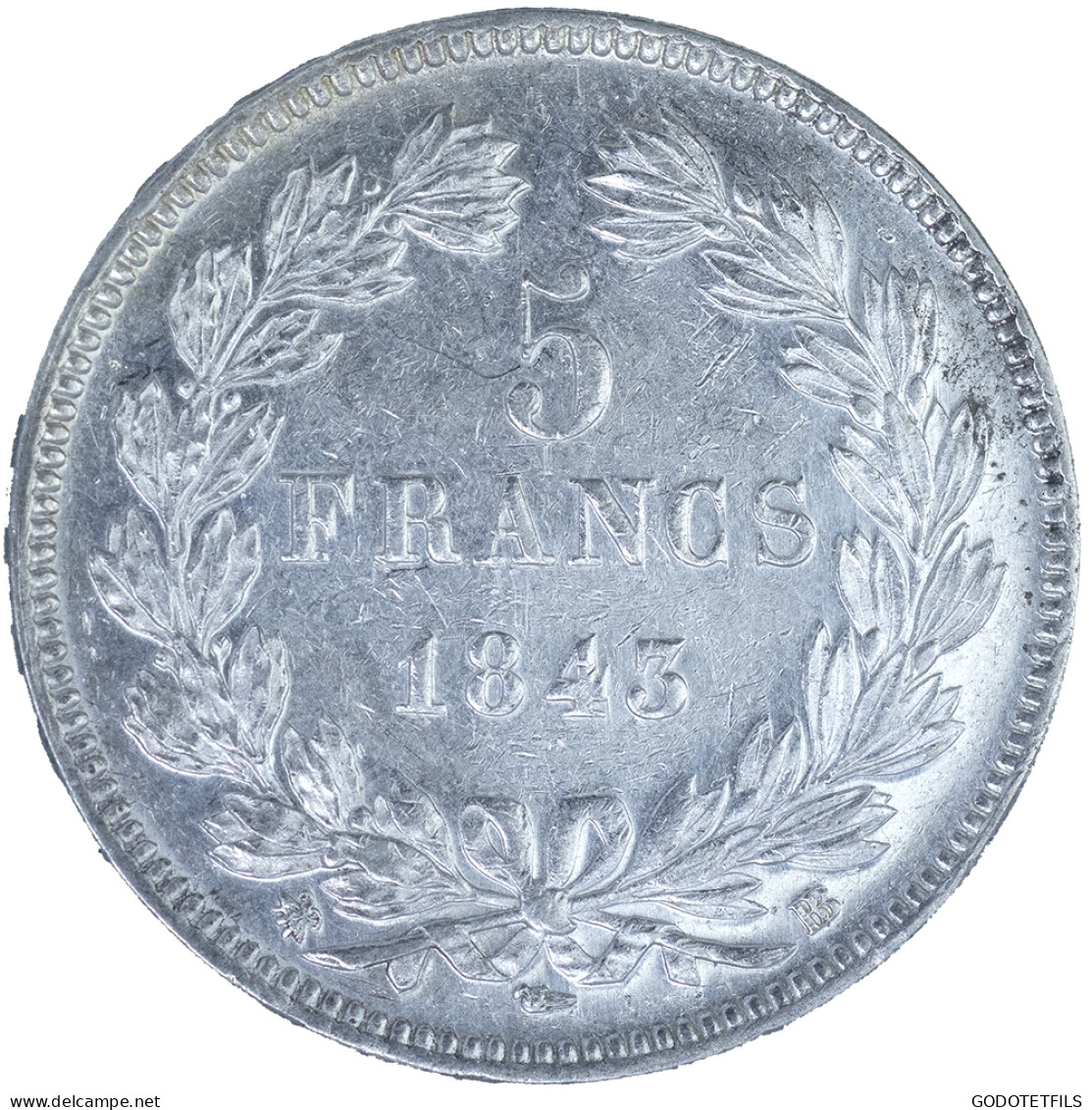 Louis-Philippe-5 Francs 1843 Strasbourg - 5 Francs