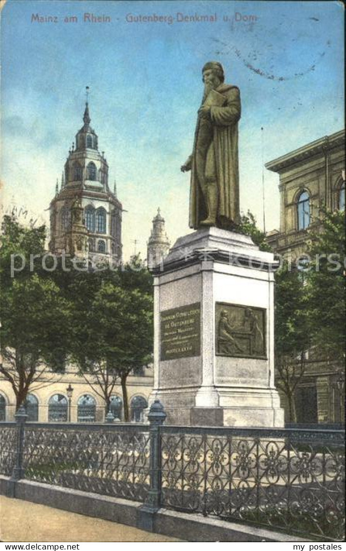 41743929 Mainz Rhein Gutenberg Denkmal Und Dom Mainz - Mainz