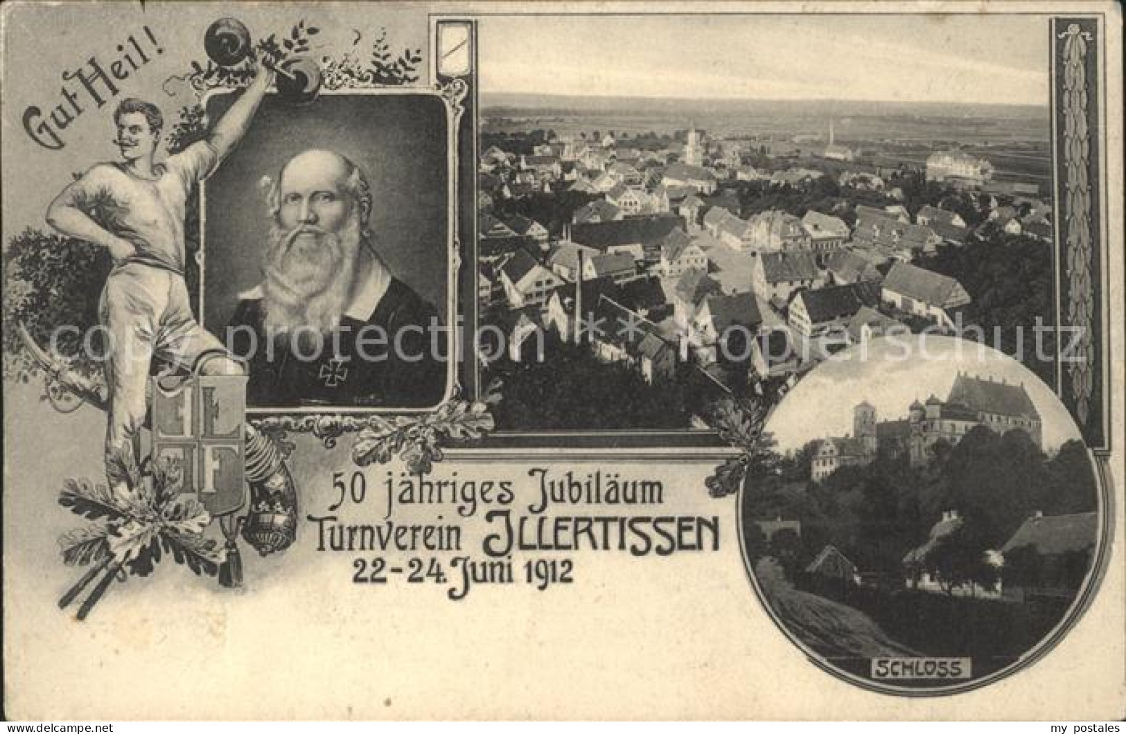 41725233 Illertissen Stadtblick Schloss 50jaehriges Turnverein Jubilaeum Illerti - Illertissen