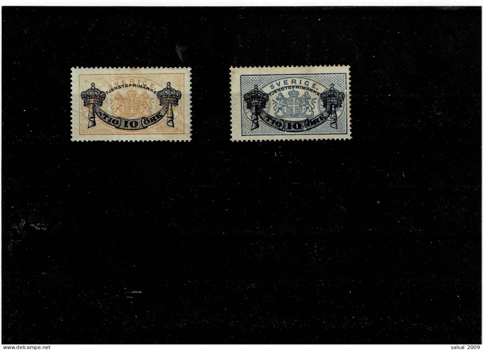 SVEZIA ,francobolli Di SERVIZIO ,2 Pezzi Soprastampati MH ,qualita Discreta - Revenue Stamps