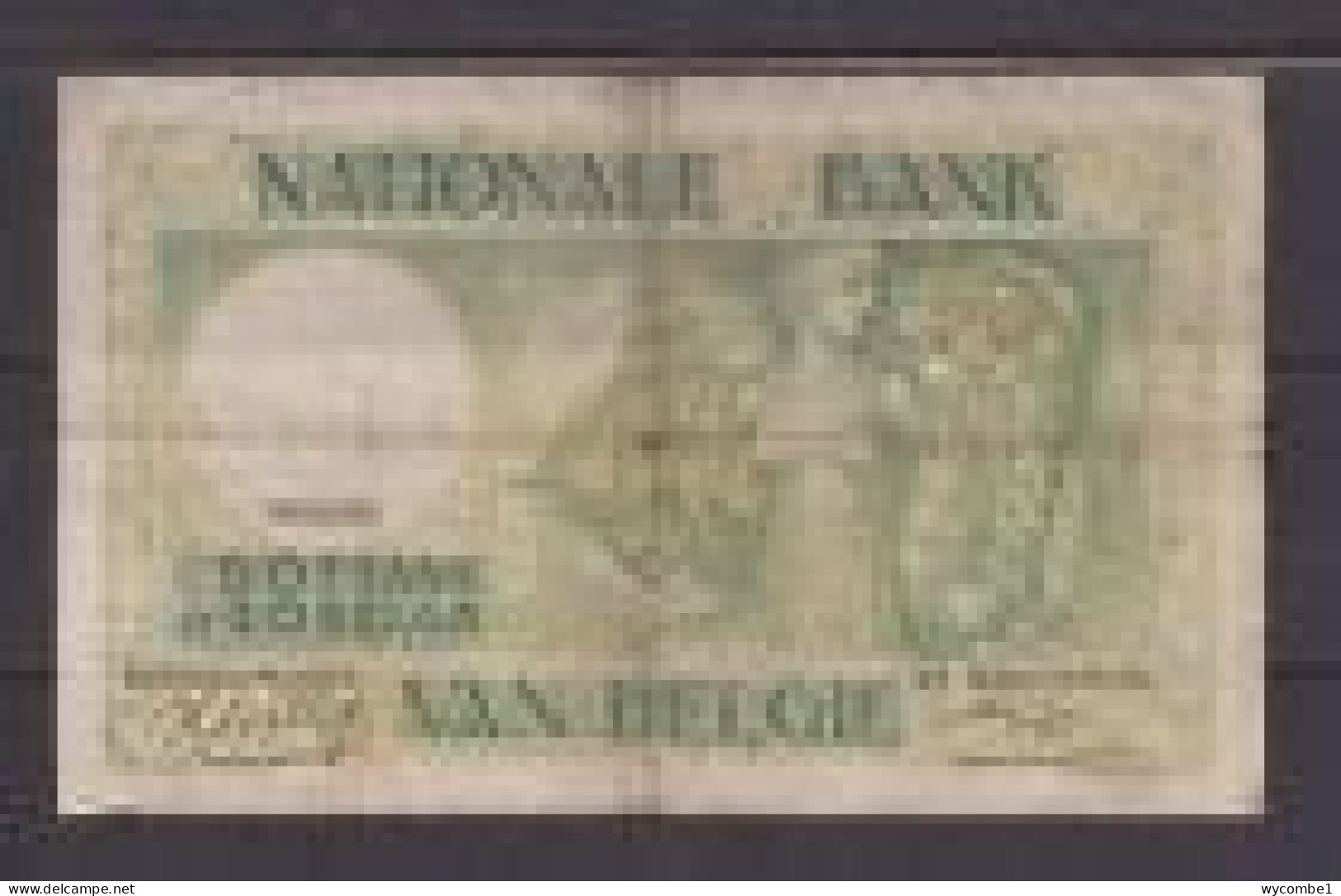 BELGIUM - 1942 50 Francs Circulated Banknote As Scans - 50 Francs-10 Belgas