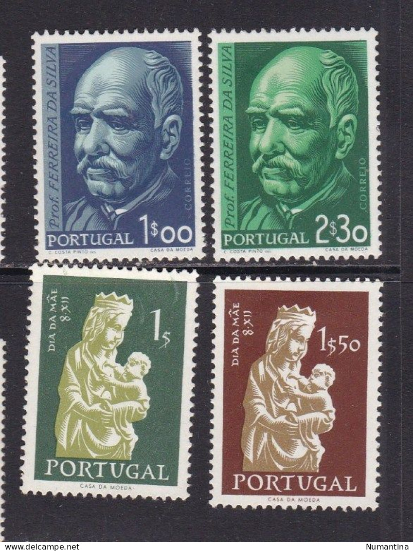 PORTUGAL - 1956 - YVERT 829/830 Y 835/836 - Ferreira Da Silva Y Virgen - MH - Nuevos