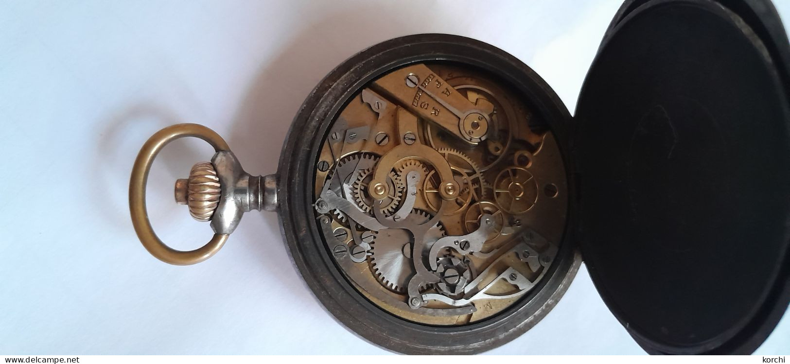 Gousset Antique Chronograph Fonctionne Marque Croissant - Watches: Old