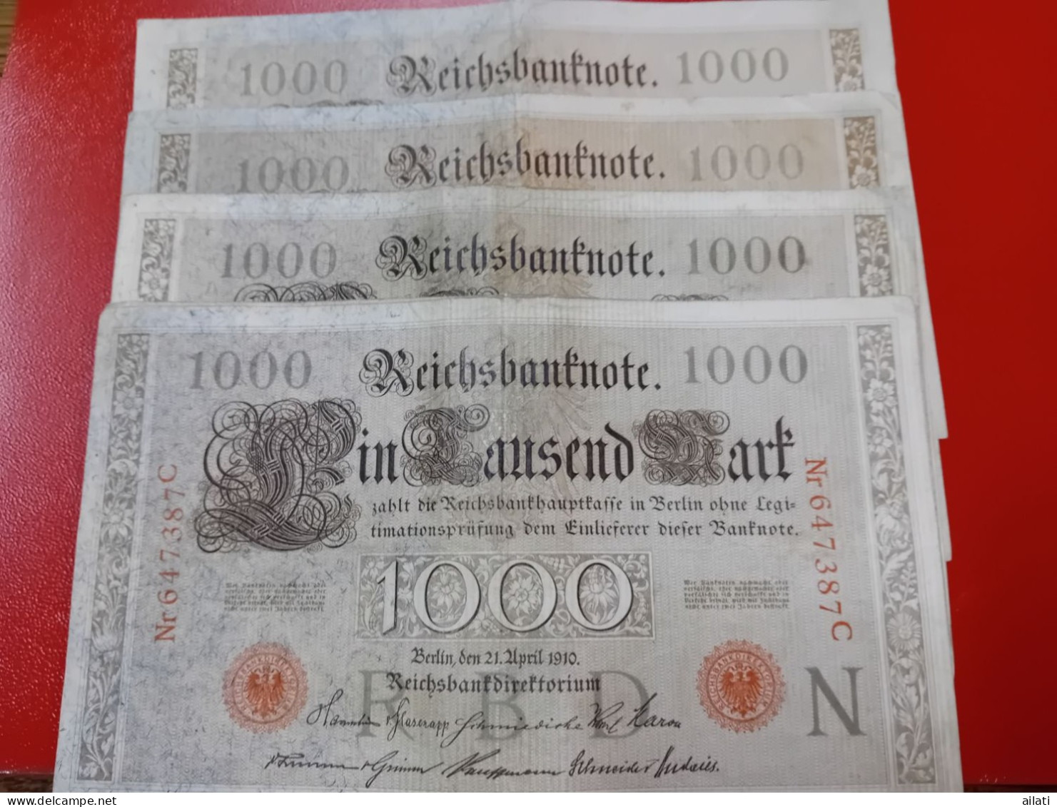 Un 4 Billets Allemand - 1.000 Mark