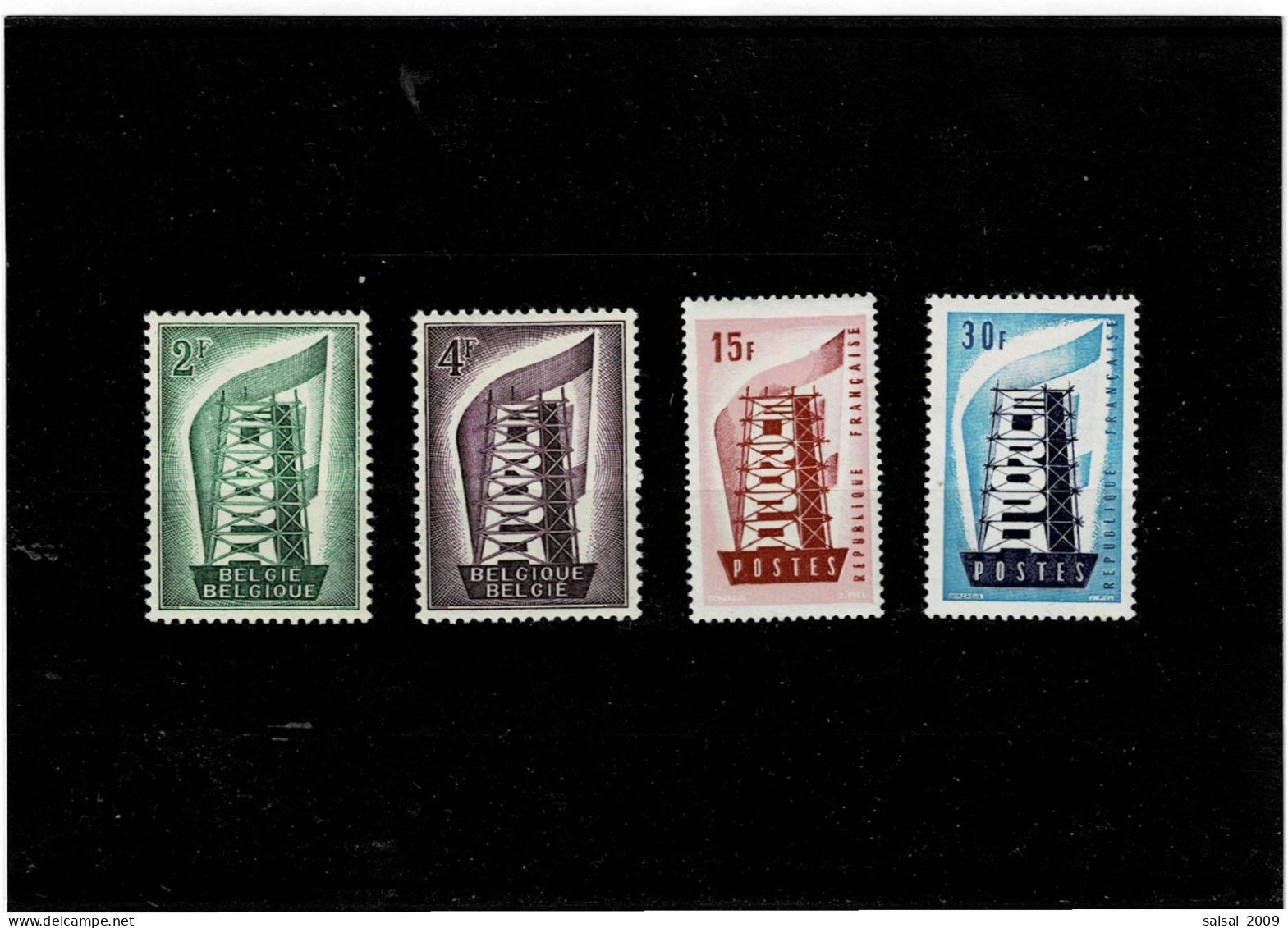 TEMATICA ,EUROPA-CEPT ,1956 ,2 Serie Complete MNH ,qualita Splendida - 1956