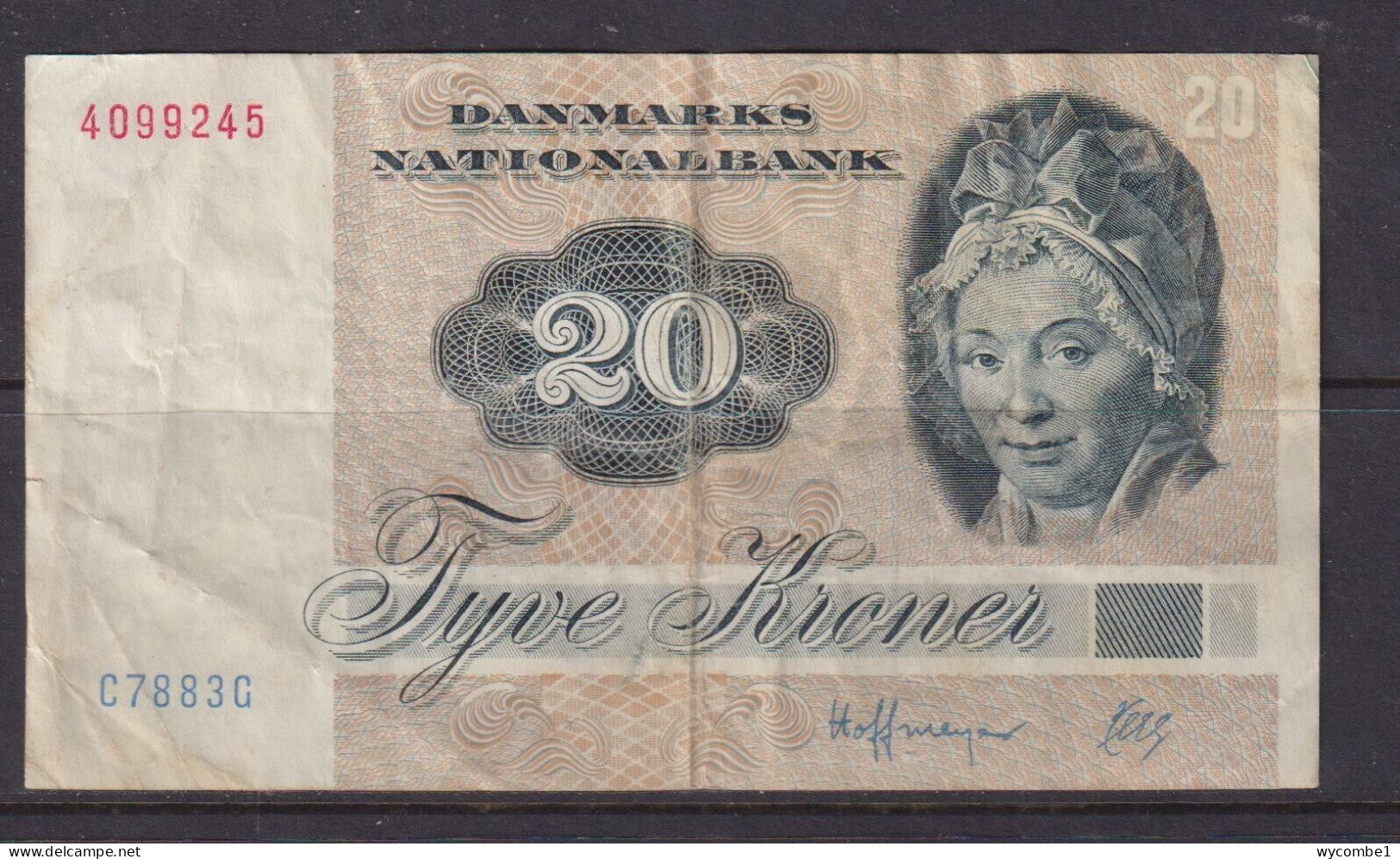 DENMARK - 1972 20 Kroner Circulated Banknote - Dänemark