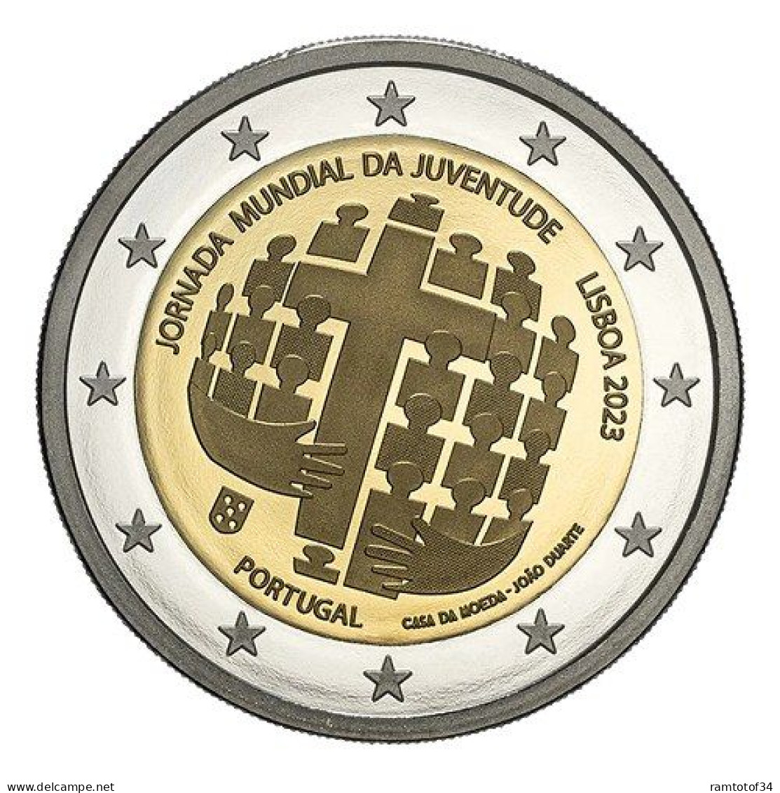 2023 PORTUGAL - 2 Euros Commémorative BE - Journée Mondiale De La Jeunesse - Portogallo