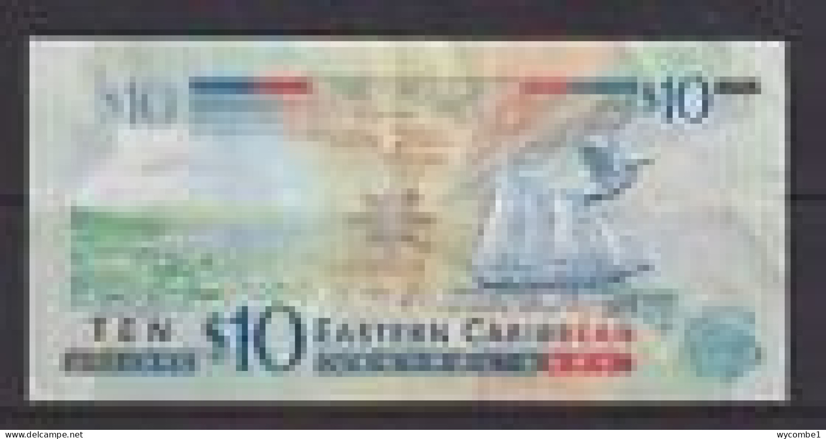 EAST CARIBBEAN CENTRAL BANK (GRENADA) - 1985-93 10 Dollars Circulated Banknote - Dinamarca