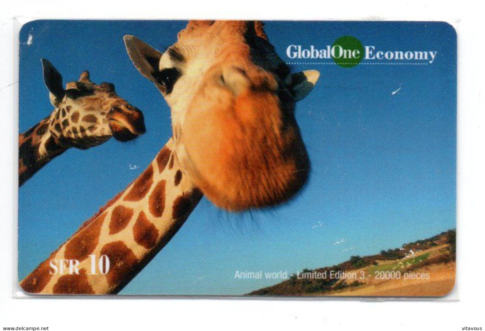 Girafe Giraffe  Animal  Carte Prépayée Suisse - Card Karte (R 843) - Switzerland