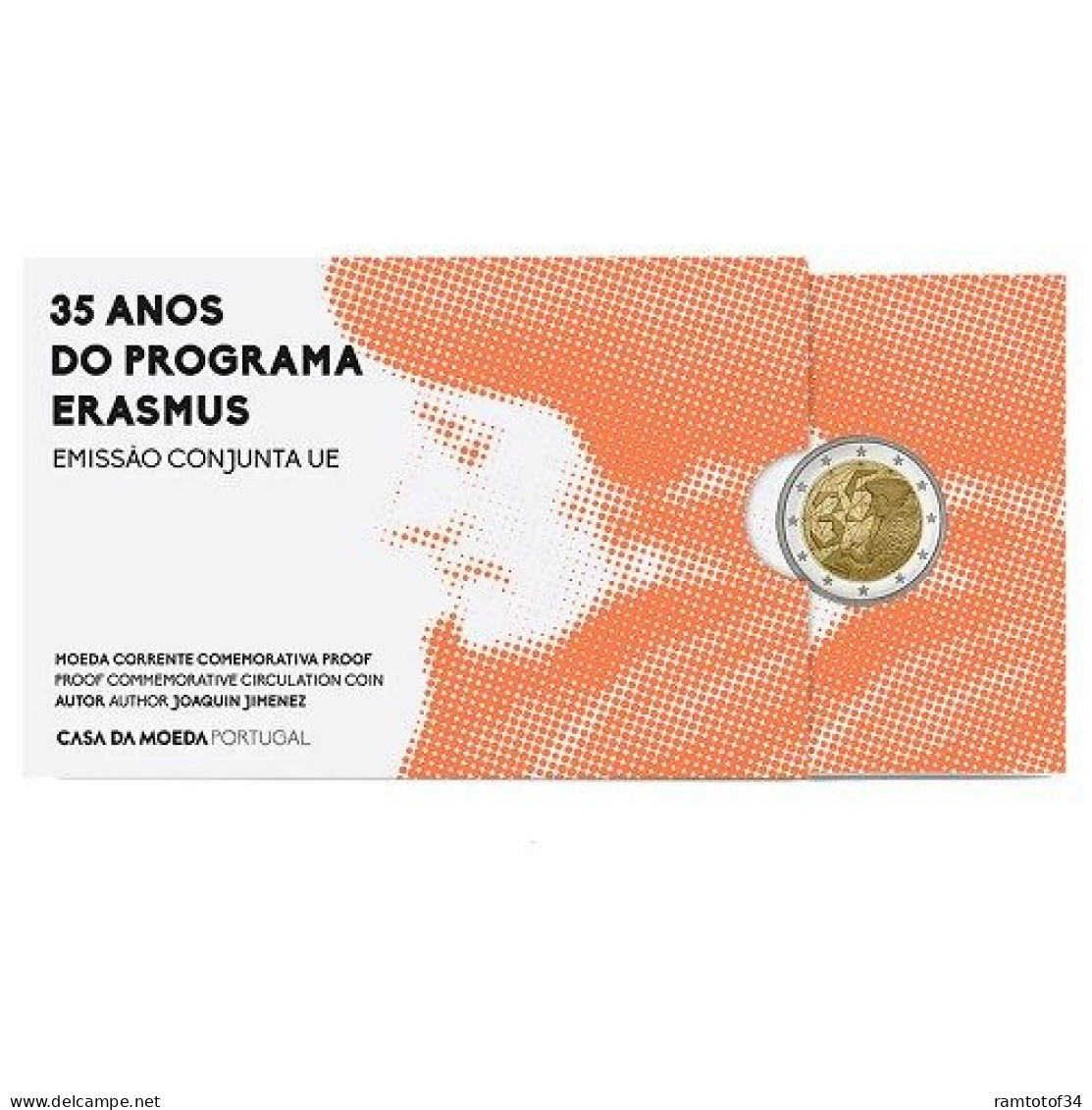 2022 PORTUGAL - 2 Euros Commémorative BE - 35 Ans Du Programme Erasmus - Portogallo