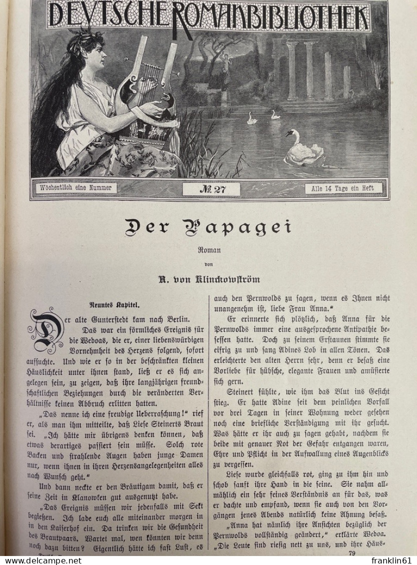 Deutsche Roman-Bibliothek. 31. Jahrgang. Zweiter Band. 1903 - Altri & Non Classificati