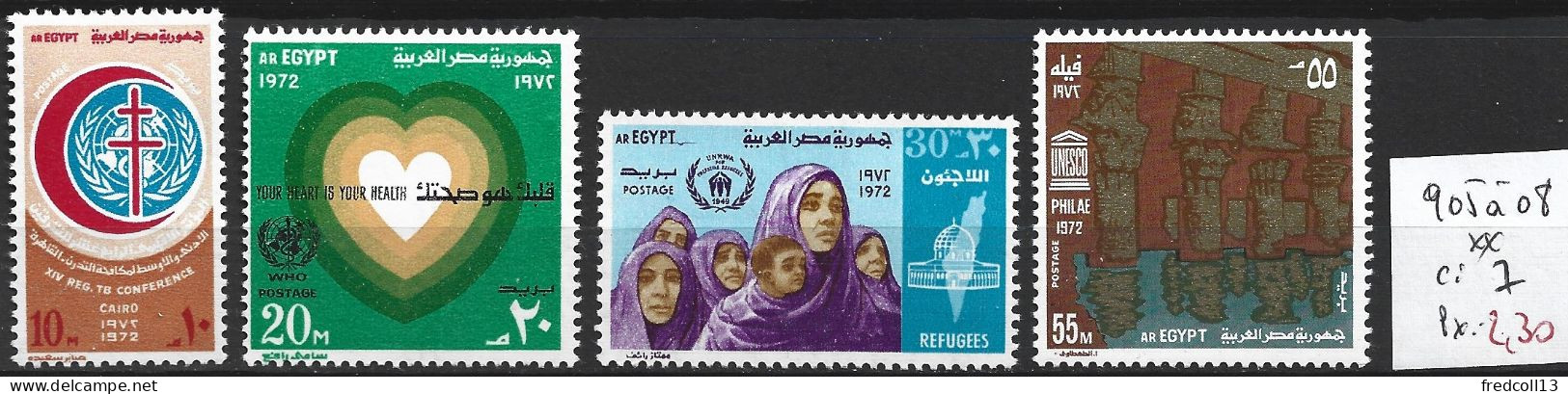 EGYPTE 905 à 08 ** Côte 7 € - Unused Stamps