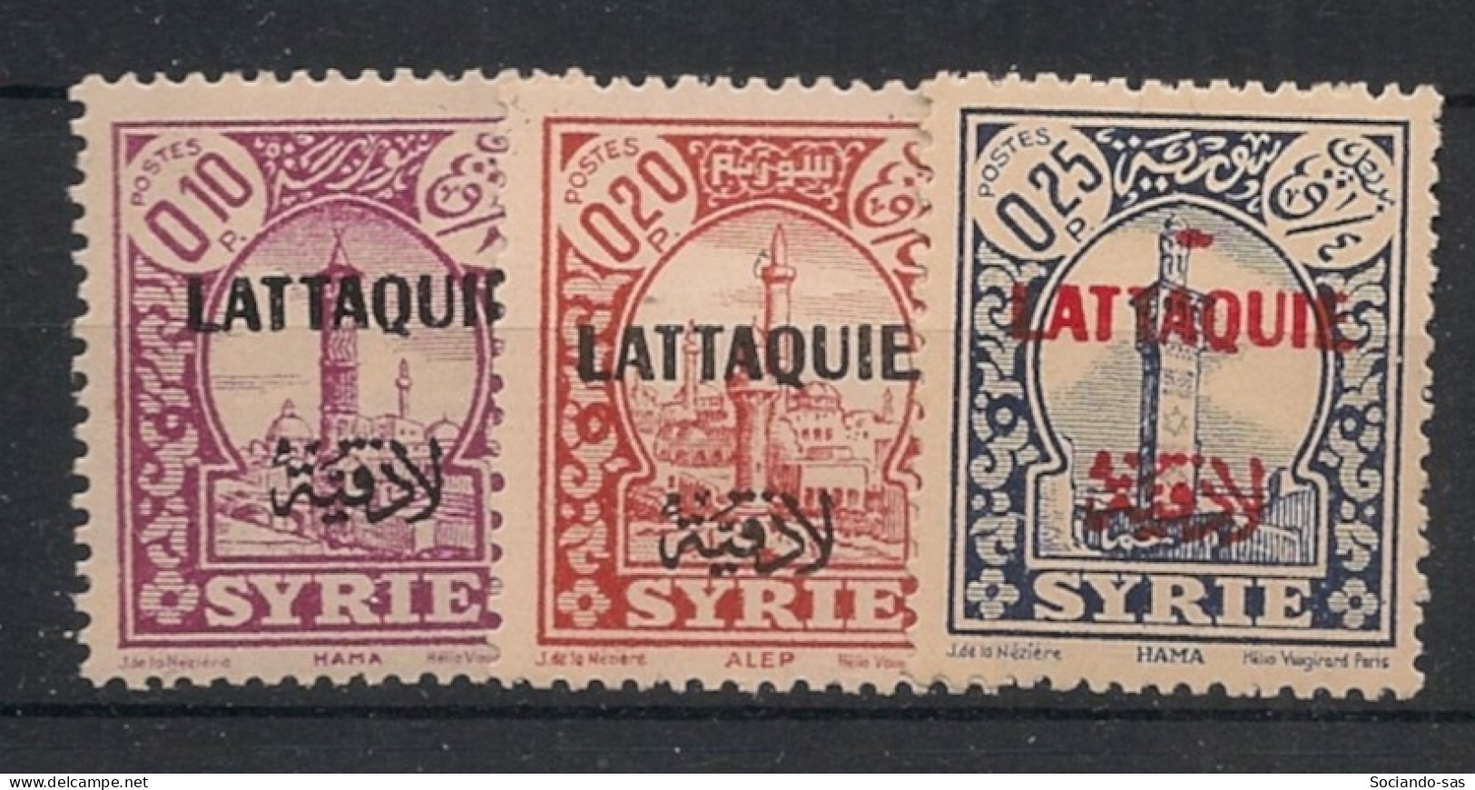 LATTAQUIE - 1933 - N°YT. 20 à 22 - Série Complète - Neuf * / MH VF - Neufs