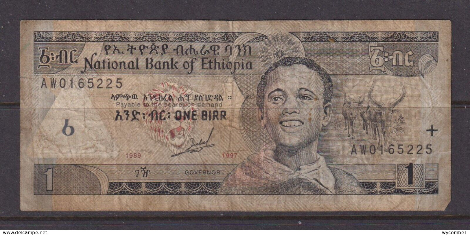 ETHIOPIA - 1989 1 Birr Circulated Banknote As Scans - Aethiopien