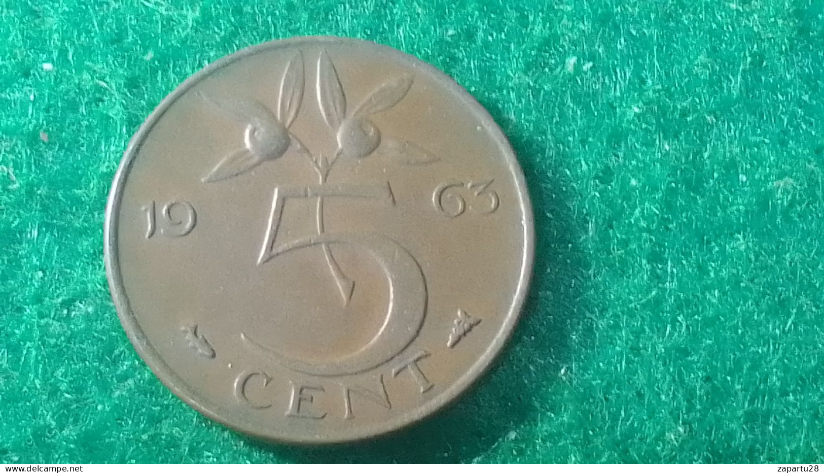 HOLLANDA- 1965         5 CENT          F - 5 Cent