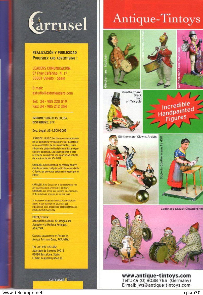 CARRUSEL International Magazine Of Antique Toys And Dolls, Revista International Del Juguette Y La Muneca Antiguos 2007 - [4] Themen