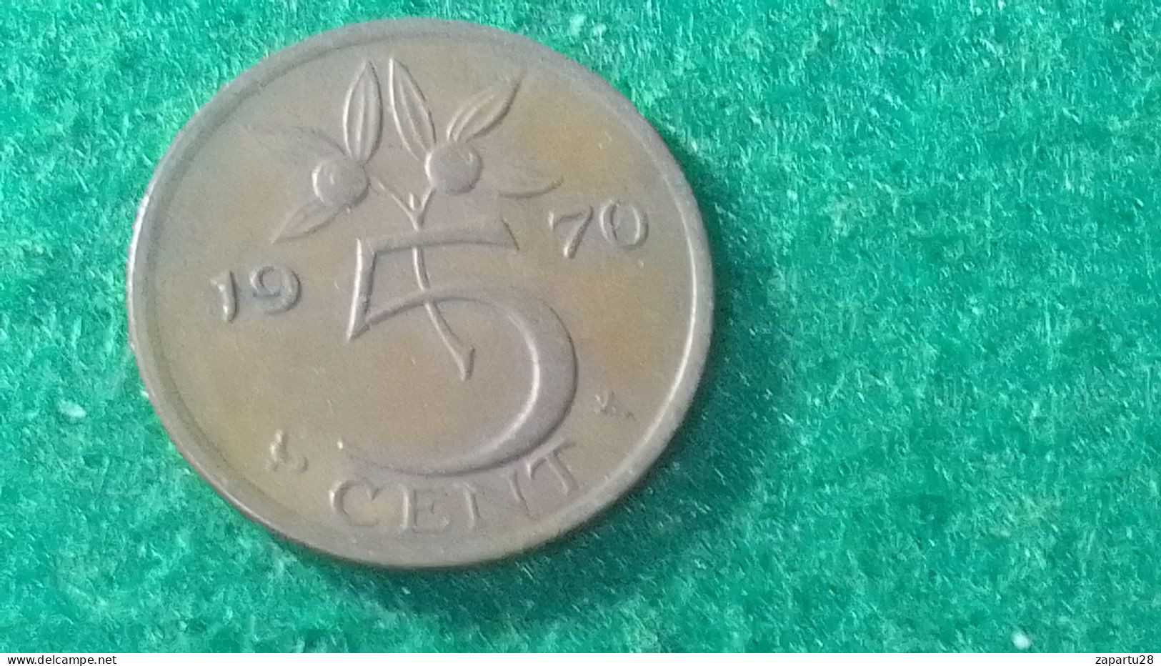 HOLLANDA- 1970         5 CENT          F - 5 Cent