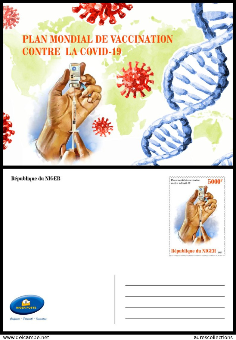 NIGER 2023 - STATIONERY CARD - COVID-19 PANDEMIC GLOBAL VACCINATION - JOINT ISSUE - Joint Issues