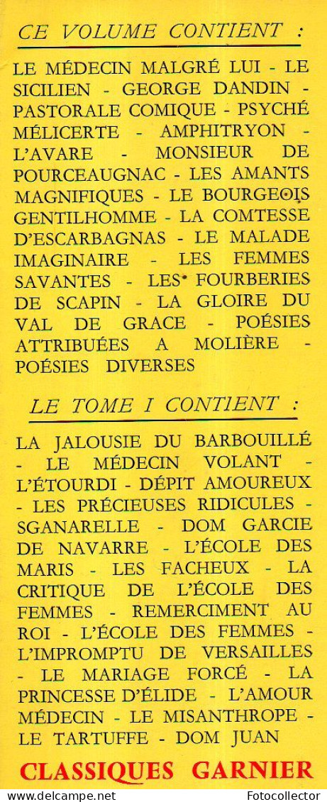 Théâtre Molière : Oeuvres Complètes (2 Tomes Voir Scan Pour Le Sommaire) - French Authors