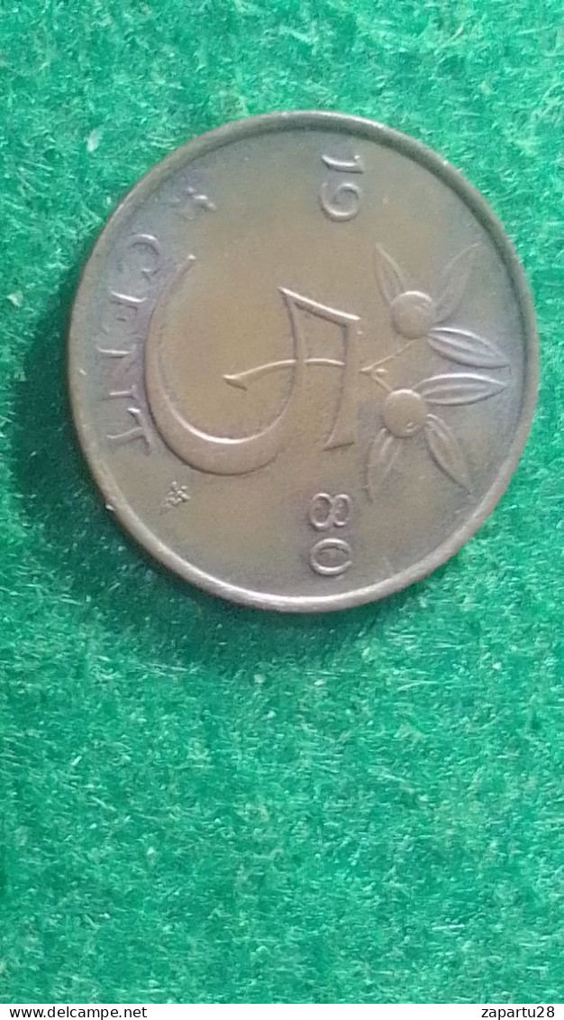 HOLLANDA- 1980       5 CENT          F - 5 Cent