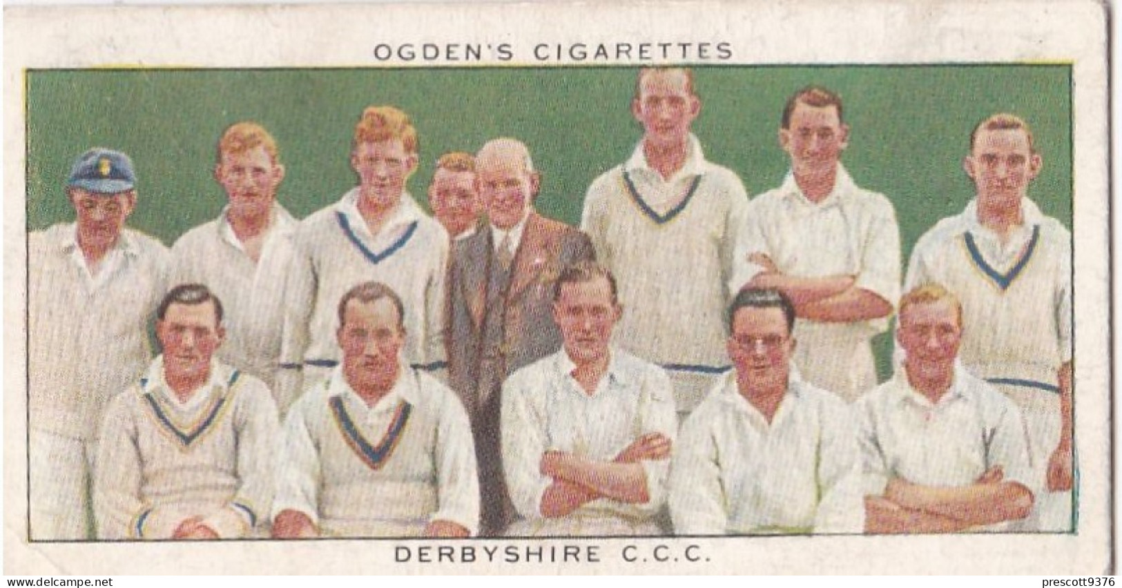 Champions Of 1936 - Ogdens Cigarette Card - 15 Derbyshire County Cricket Club - Ogden's