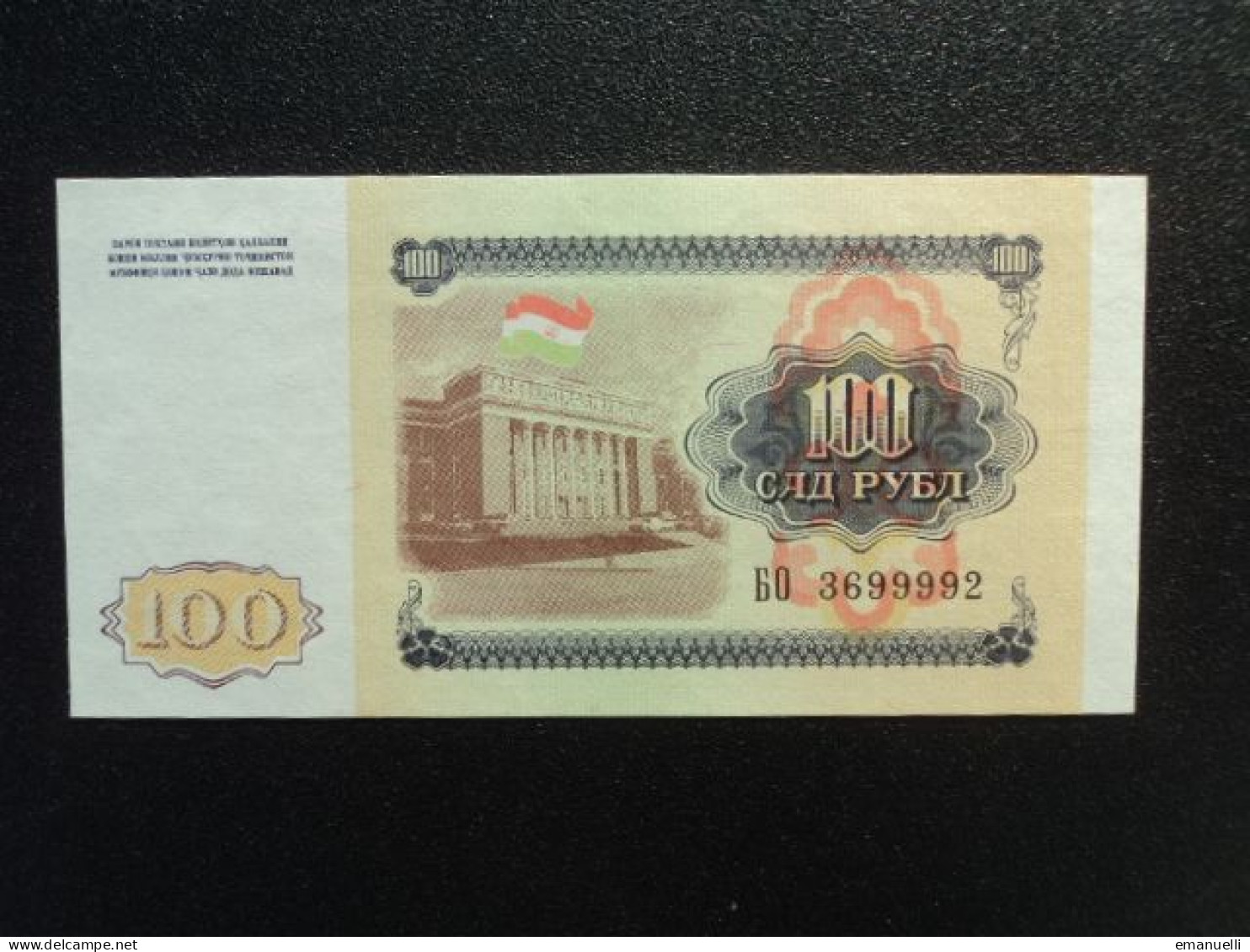 TADJIKISTAN * : 100 ROUBLES  1994    P 6a      SPL - Tadjikistan