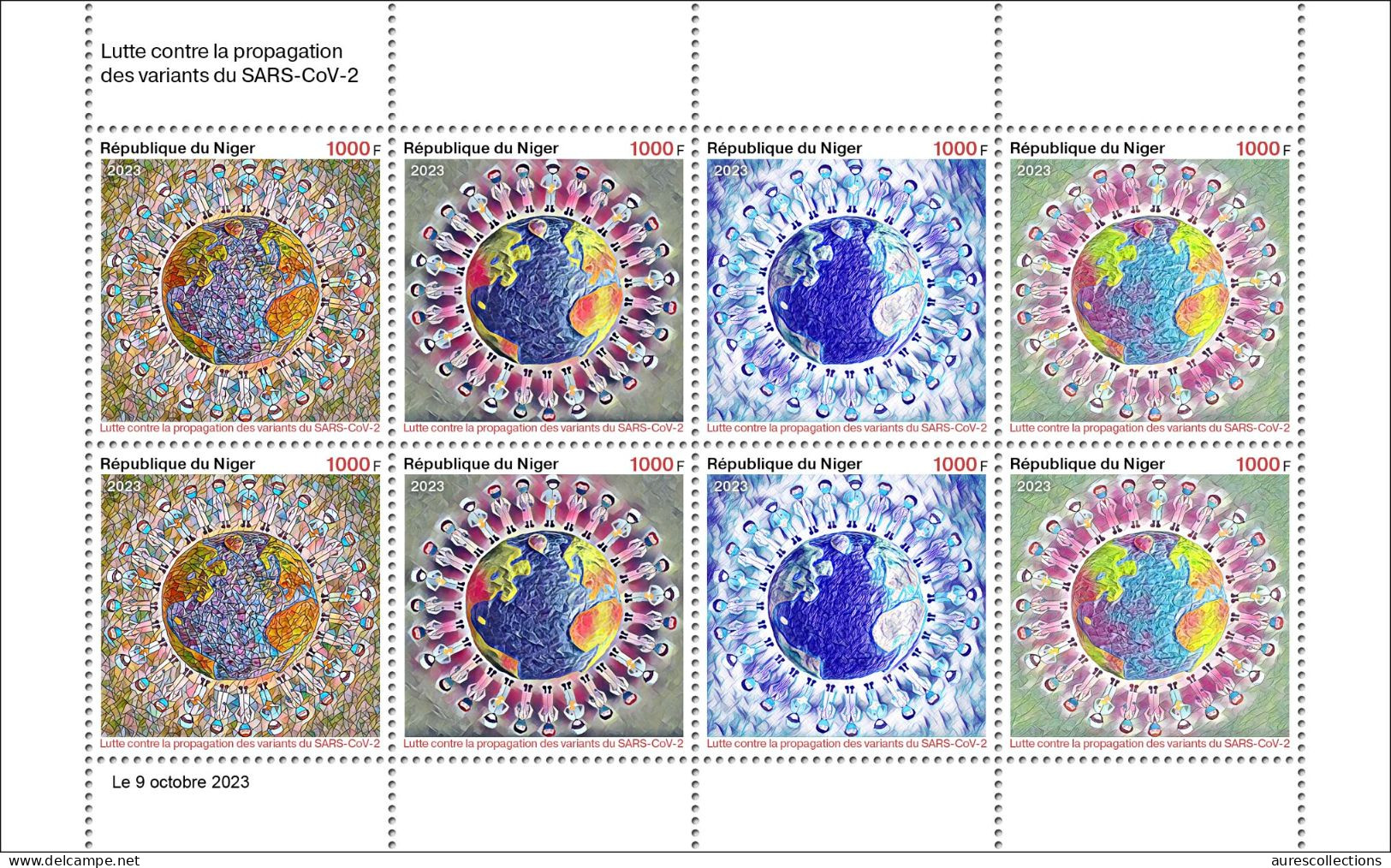 NIGER 2023 - BOOKLET M/S 8V - COVID-19 PANDEMIC VARIANTS OF SARS - JOINT ISSUE - MNH - Joint Issues
