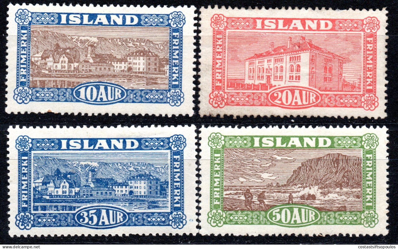 2279. ISLAND. 1925 #116-119(-115 7 A) GUM BLEMISHES - Nuevos