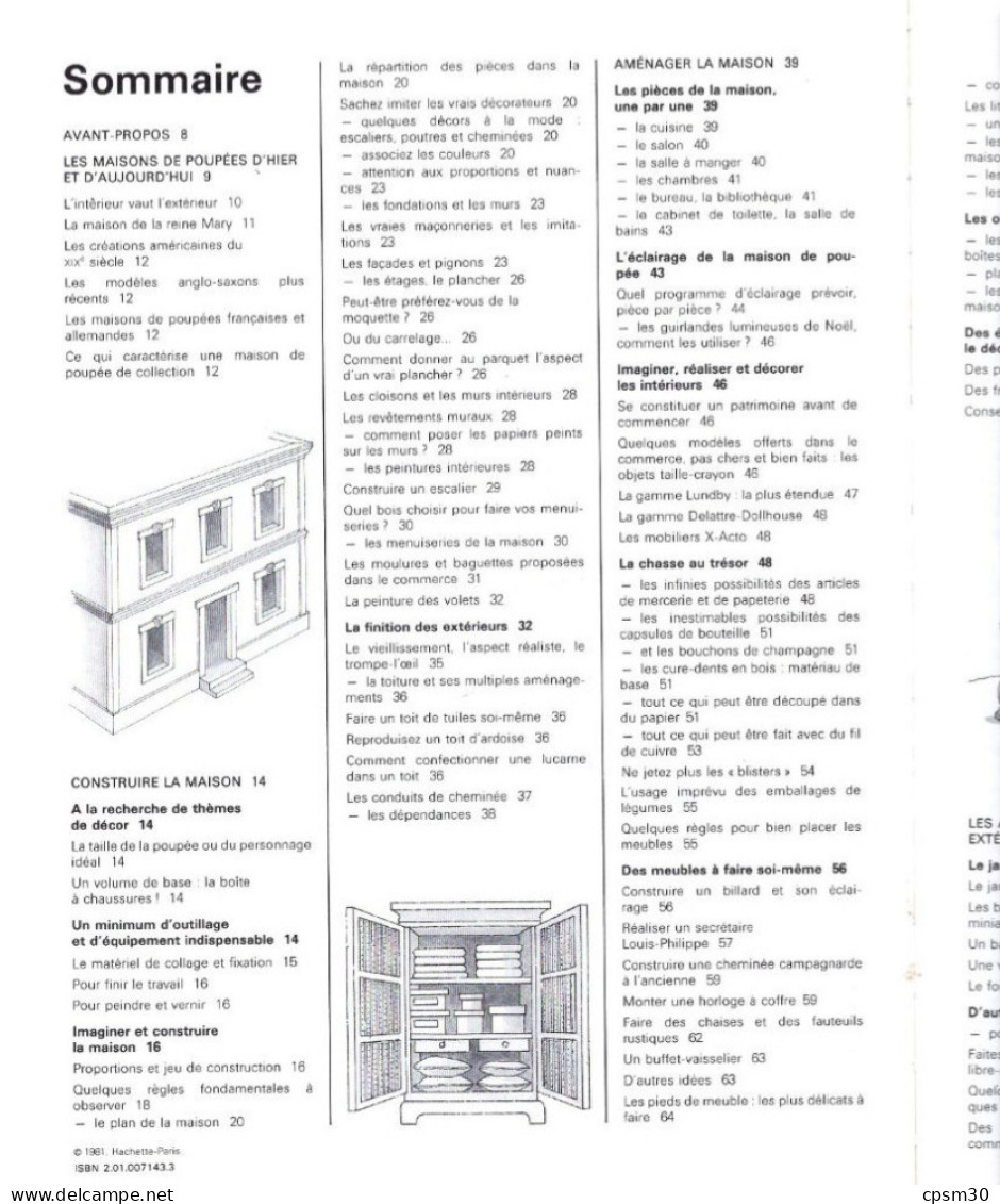 Livre, Imaginer Décorer Et Meubler Des Maisons De Poupées 1981 - Dolls