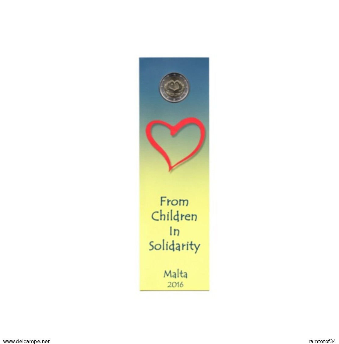 2016 MALTE - 2 Euros Commémorative Bu - Love Children In Solidarity (poinçon MDP) - Malte