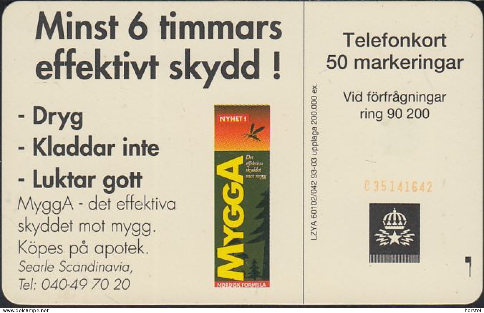 Schweden Chip 032 (60102/042) - Insekt - Mygga - SC7 - C35141642 - Suède