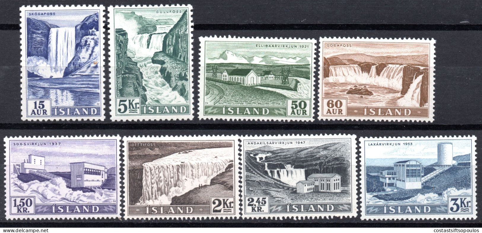 2282. ISLAND. 1956 #261-268 MNH - Unused Stamps