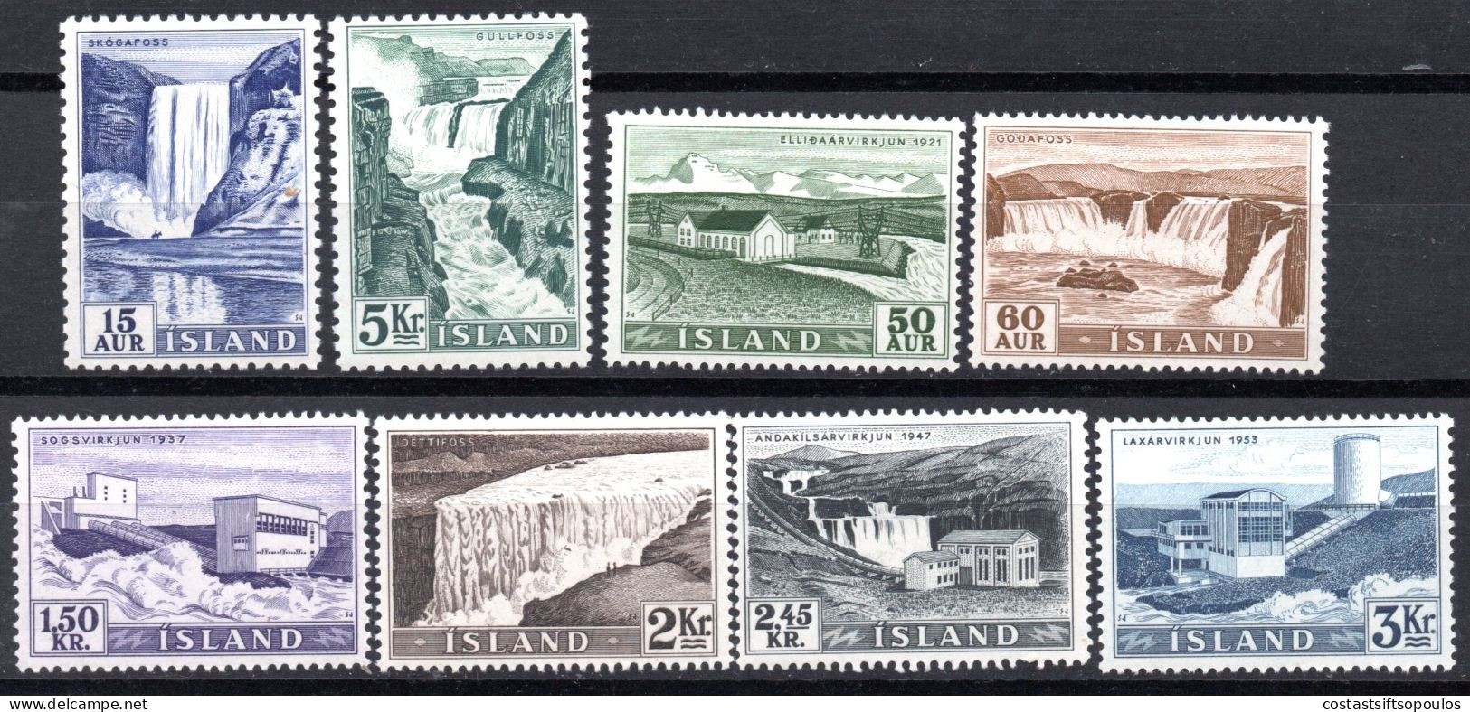 2282. ISLAND. 1956 #261-268 MNH - Ongebruikt